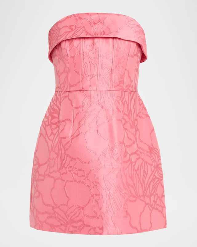 Petra Strapless Jacquard Corset Mini Dress
